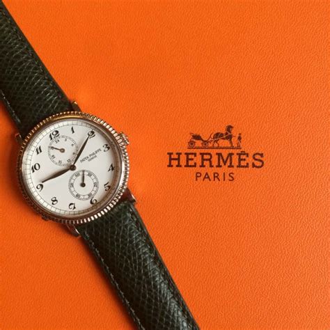 hermes leather strap watch